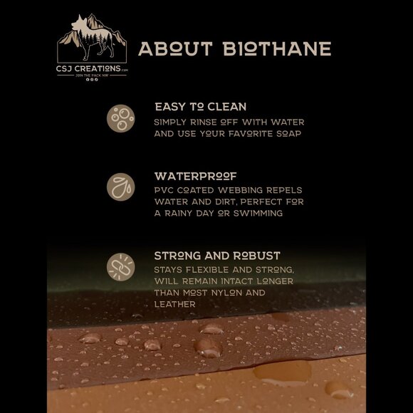 7' USA Made Biothane Standard Dog Leash w/Traffic Handle 5/8" width Trigger Snap - Picture 2 of 3